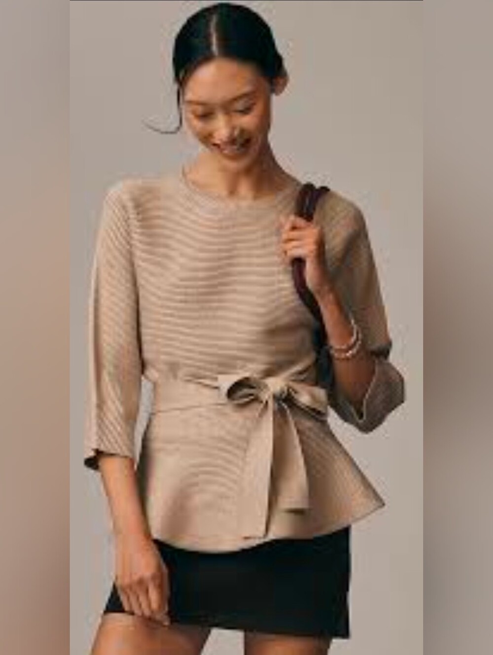 Maeve Ribbed Belted Jumper-SM,NWT